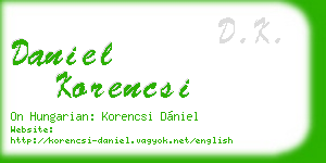 daniel korencsi business card